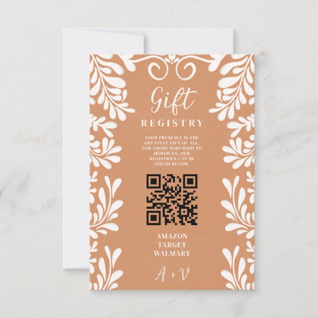 Sinal de Registro de Presente de Casamento Mexican (Frente)