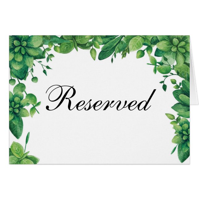 Sinal de reserva para casamento de verão. Cartão d (Frente horizontal)