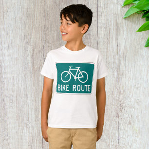 Sinal de rota de bicicleta T-shirt