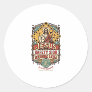 Sinal de Segurança Jesus Etiqueta de Aviso Sinal d