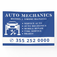 Sinal de serviço de mecânico de reparo de automóve