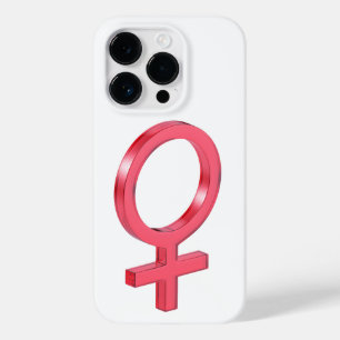 Sinal de sexo feminino de vidro vermelho
