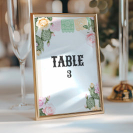 Sinal de Tabletop Fiesta vamos