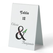 Sinal de tenda de Mesa e Ampersor elegante
