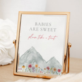 Sinal de Treino de Flor Selvagem de Montanha