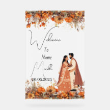 Sinal de treta floral laranja queimada