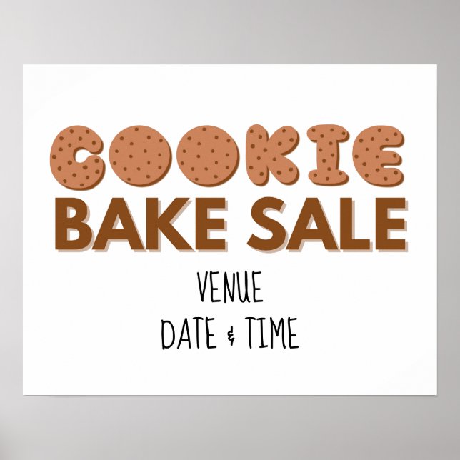 Sinal de Venda de Assar de Cookie, Poster de Venda (Frente)