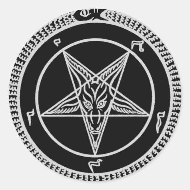 Sinal do autocolante do Baphomet (Frente)