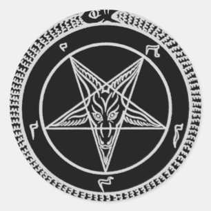 Sinal do autocolante do Baphomet