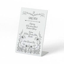 Sinal do menu da flor