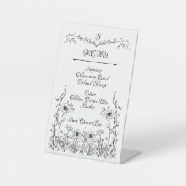 Sinal do menu da flor