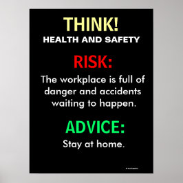 Sinal e Poster do Gabinete de Segurança da Saúde