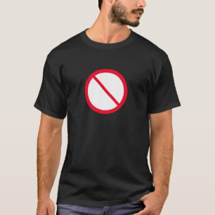 Sinal geral de proibição T-Shirt escuro básico