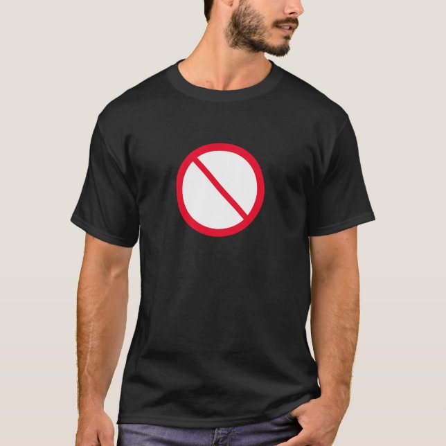 Sinal geral de proibição | T-Shirt escuro básico (Frente)