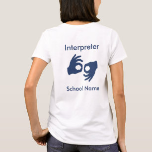 Sinal Language Interpreter T-Shirt - Marinho Azul
