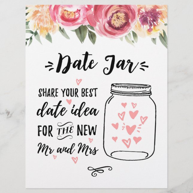 SINAL para o jogo Data Jar, Bridal e Chá de casame (Frente)