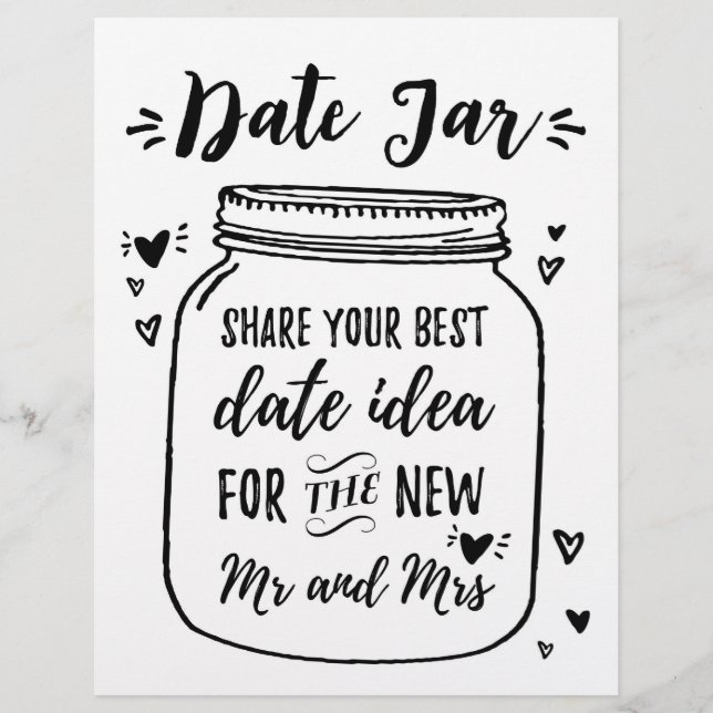 SINAL para o jogo Data Jar, Bridal e Chá de casame (Frente)