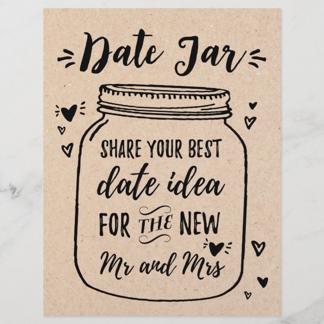 SINAL para o jogo Data Jar, Bridal e Chá de casame (Frente)