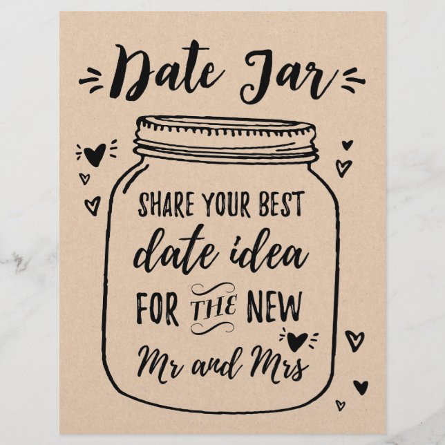 SINAL para o jogo Data Jar, Bridal e Chá de casame (Frente)