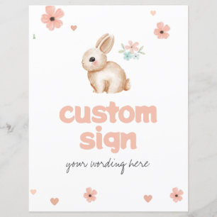 Sinal Personalizado de Bebê Bunny