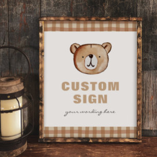 Sinal personalizado do xadrez Bear