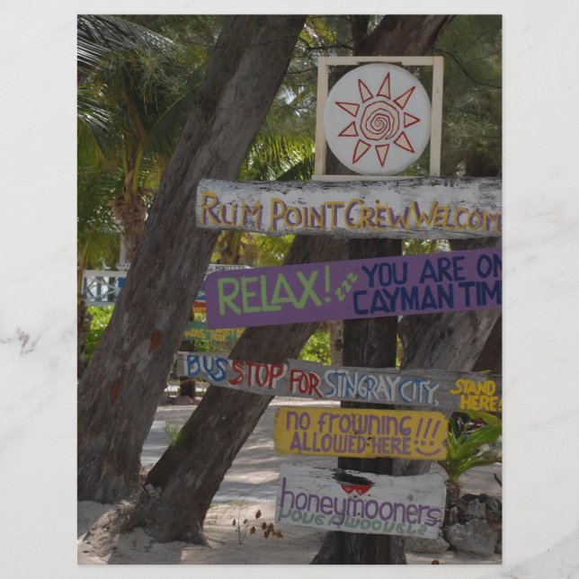 Sinal poste Rum Point Grand Cayman (Frente)