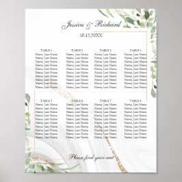 Sinal Poster do Gráfico de Assento Mesa 8