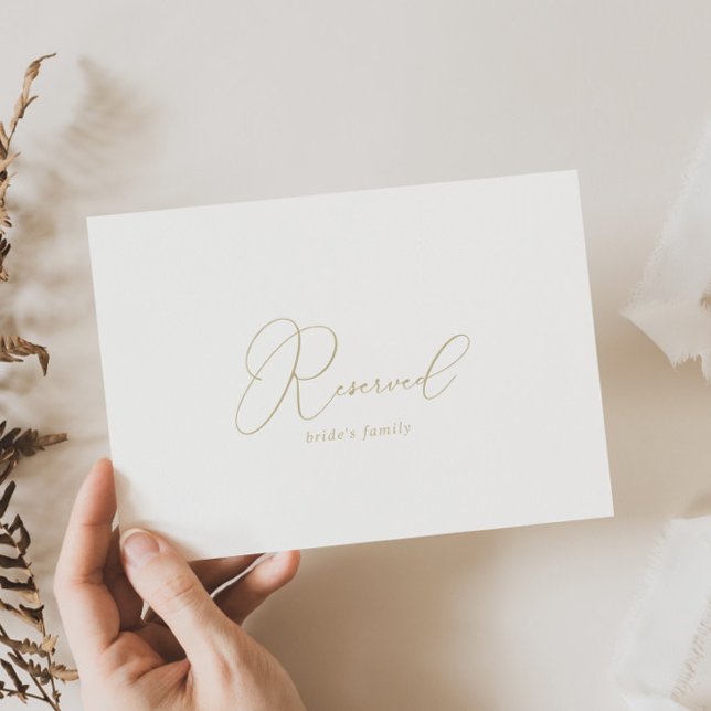 Sinal Reservado de Casamento Minimalista Clássico  (Criador carregado)