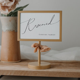 Sinal Reservado de Script Minimalista Whimsical