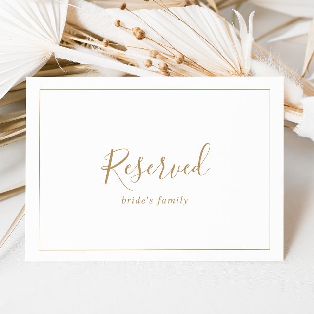 Sinal Reservado Dourado Minimalista (Criador carregado)