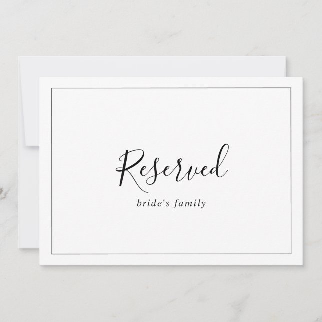 Sinal Reservado Minimalista (Frente)