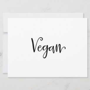 Sinal "Vegan" de necessidades dietéticas Caligra
