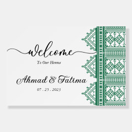 Sinal Verde Personalizado Para Henna Árabe Palesti