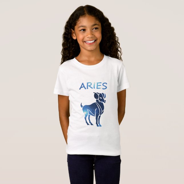 Sinal Zodiac Aries Ringer T-Shirt (Frente Completa)