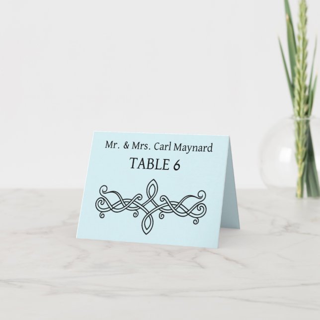 Sinalização de mesa de casamento Cartões de lugar (Frente)