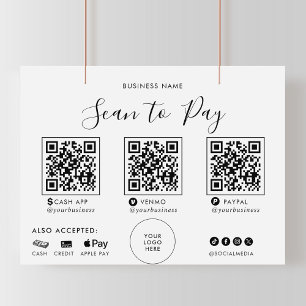Sinalização de QR para Pagamento de Caligrafia For