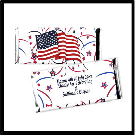 Sinalizador Americano e Texto Personalizado do Fir