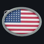 Sinalizador Belt Buckle<br><div class="desc">Belt buckle mostrada com uma impressão de bandeira patriótica dos eua. Personalize este item ou comprar como está.</div>