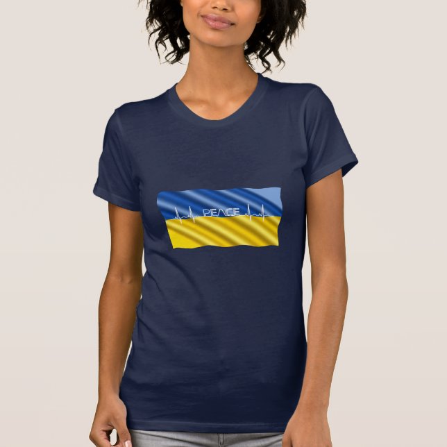 Sinalizador da Ucrânia - Camisa de Pulso de Paz e  (Frente)