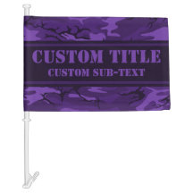 Sinalizador de Camo Roxo Escuro com Texto Personal