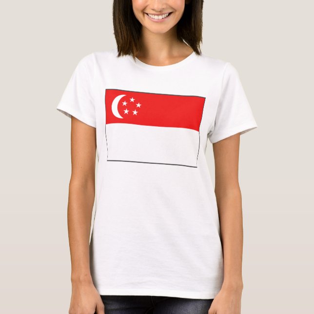 Sinalizador de Cingapura x Mapa T-Shirt (Frente)