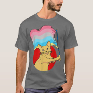 Sinalizador de Genderflux Cat - Camiseta T de Gêne