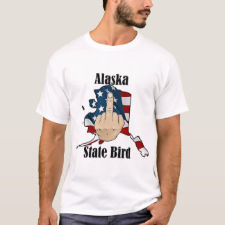 Sinalizador do dedo médio da camisa do pássaro do