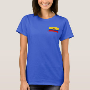 Sinalizador do Equador e Mapear T-Shirt