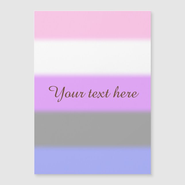 Sinalizador do Orgulho de Genderfluido de Queda (Frente)