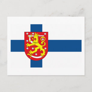 Sinalizador Finlandês w Cartão postal COA