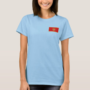 Sinalizador Montenegro e Mapear T-Shirt