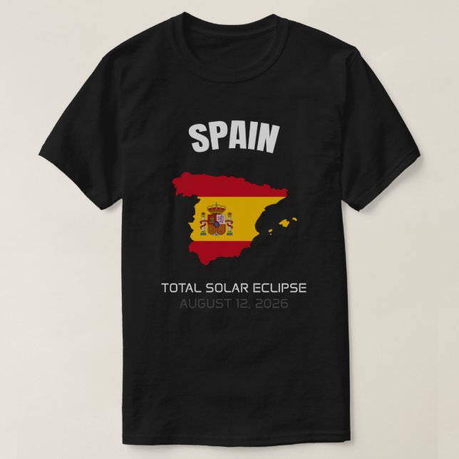 Sinalizador T-Shirt de Espanha de Eclipse Solar To (Frente do Design)
