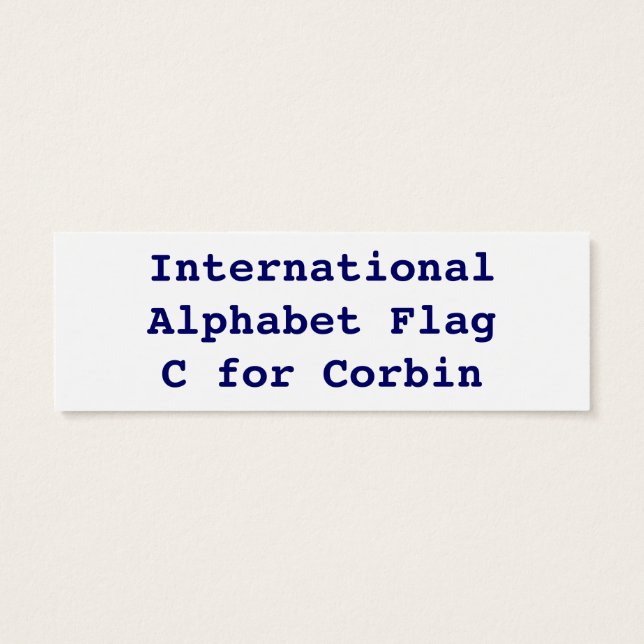 Sinalizadores alfabéticos internacionais C (Verso)