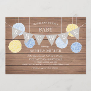 Sinalizadores Azuis n Banhos - Convite ao Chá de f